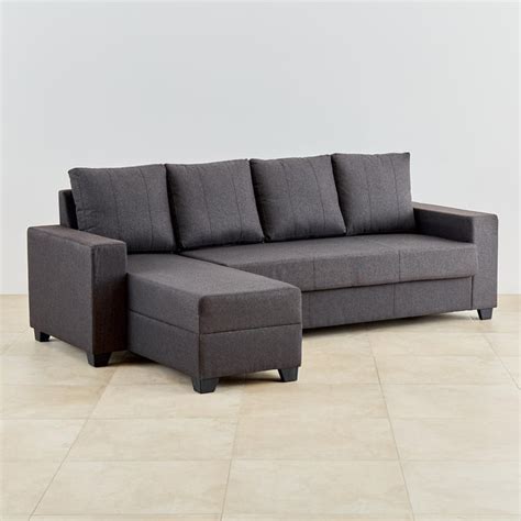 Buy Helios Lewis Mendoza Fabric 3-Seater Left Corner Sofa with Chaise ...