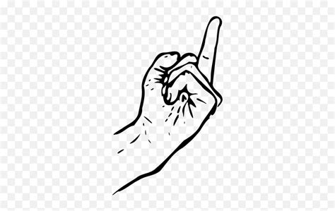 Flipping Off Middle Finger Clipart 2 - Middle Finger Drawing Side Emoji ...