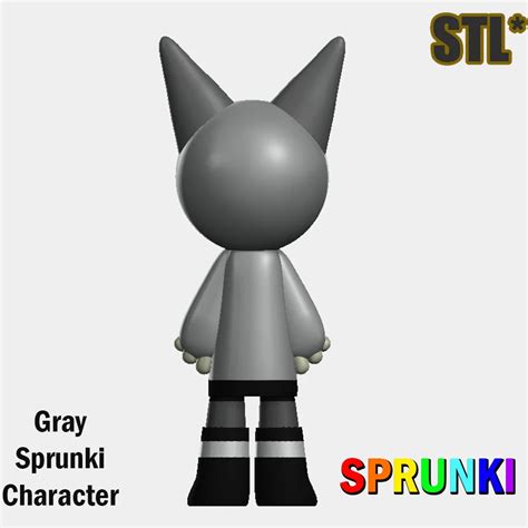 Gray Sprunki Incredibox 3D STL Character Fanart | 3D modeller indir ...