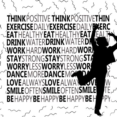 Positive Words Poster Silhouette Free Stock Photo - Public Domain Pictures