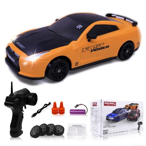 Desdoni RC Drift Car 2.4GHz 1:24 Scale 4WD High Speed Remote Control Cars Vehicle with LED ...