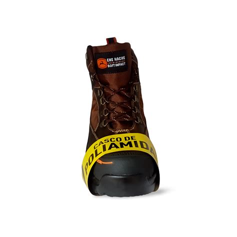 Botas de trabajo estilo c50 color cafe con casco poliamida ENE HACHE ...