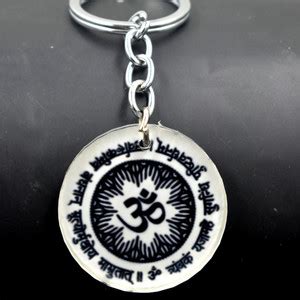 AFH Om Mahamrityunjaya Mantra Religious Crystal keychain for Men and ...