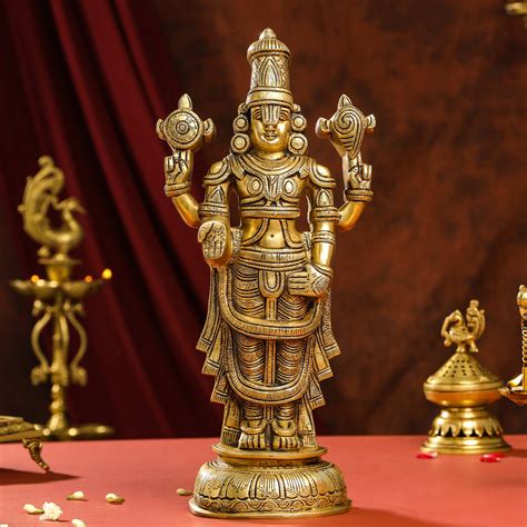 Brass Superfine Tirupati Balaji/Venkateshwar Idol Wall Hanging (17 Inc ...