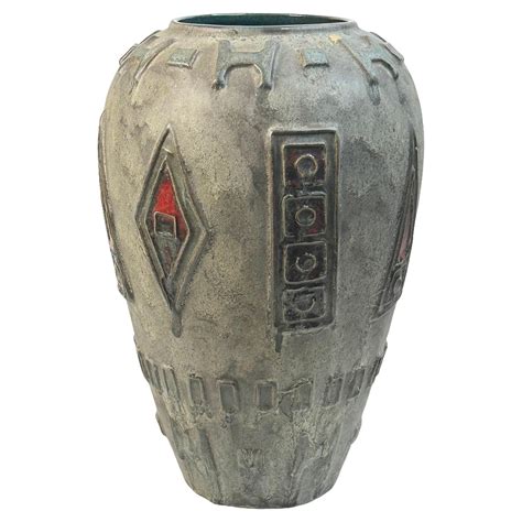 Mid-Century Brutalist Fat Lava German Pottery Ceramic Floor Vase ...