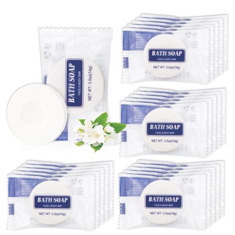 Amazon.com : SLequipo Bulk Bar Soap, 50 Pack Round Mini Soap Bars Bulk ...