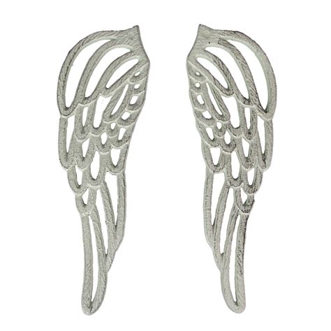 Antique Cast Iron Set of Angel Wings Wall Sculpture Rustic Home Decor ...