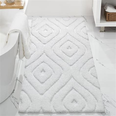 Amazon.com: DEXDE Bathroom Runner Rugs 24x60 Inch White, Large Bath ...