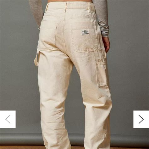 Urban outfitters white carpenter pants Size 26... - Depop