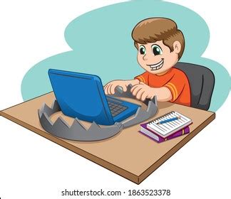Kid On Computer Stock Image 的图像结果