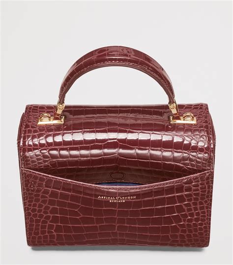 Aspinal Of London Burgundy Midi Mayfair Top-Handle Bag | Harrods IN