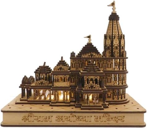 Buy Das Traders Brass Shri Ram Mandir Ayodhya Replica Miniature for ...