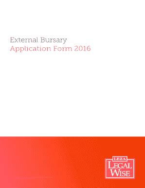 Legalwise Bursaries 2017 Form - Fill and Sign Printable Template Online