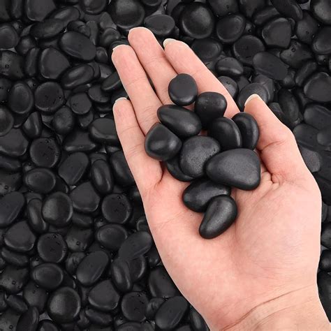Amazon.com: WHANLEY L&Q Black River Rocks Large for Landscaping Ourdoor ...