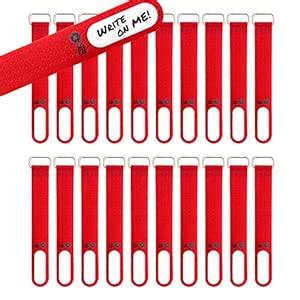 Wrap-It Storage Cinch-Straps, 5" 20 Pack (Red), Features Stainless ...