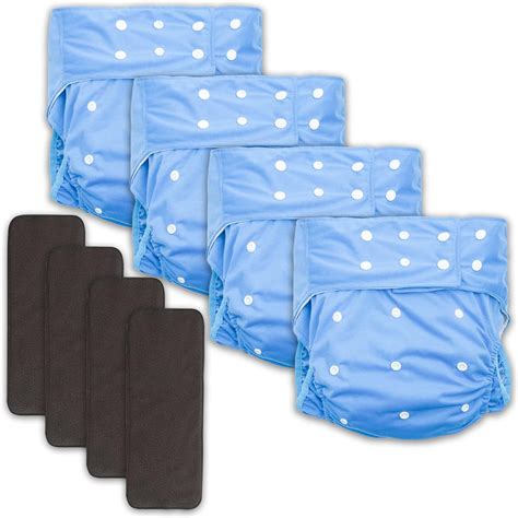 CareYare 4 Pack Adult Cloth Diapers with Diaper Inserts Leak India | Ubuy