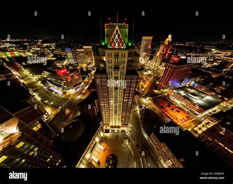 The holiday lights in Downtown Providence Rhode Island Night time ...