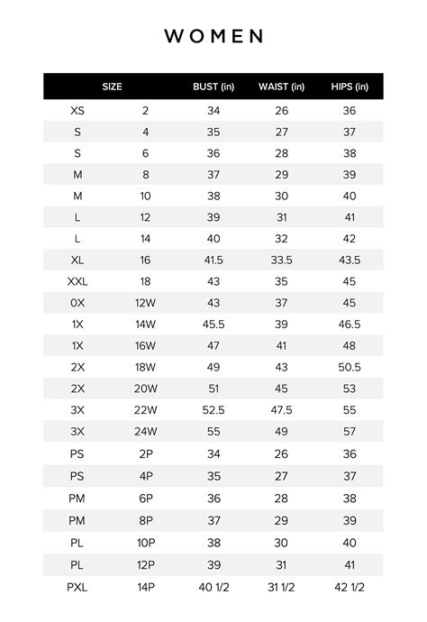 women's chest size chart | mkcla.gori.gov
