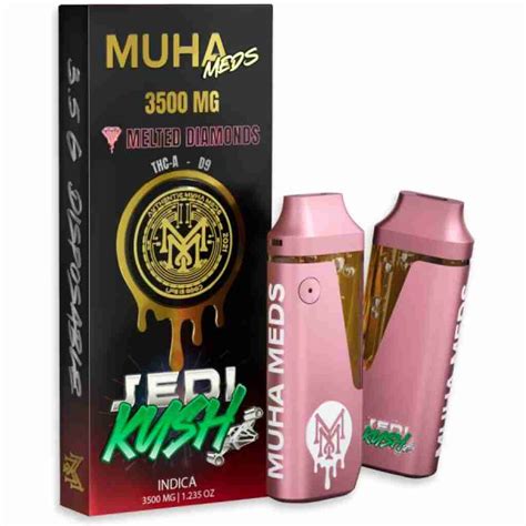 Muha Meds THCa Delta-9 THC Melted Diamonds Disposable Vape 3.5g