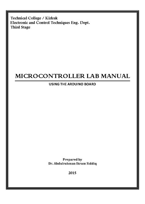 Arduino-lab-manualpdf compress - Technical College / Kirkuk Electronic ...