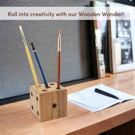 Buy Unique & Fancy Wooden Pen Stand For Desk – Mittimate