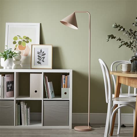 Habitat Cone Adjustable Floor Lamp - Rose by Habitat | ufurnish.com