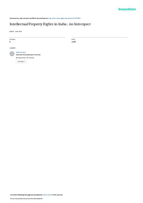 Intellectual Property Rights in India - See discussions, stats, and ...