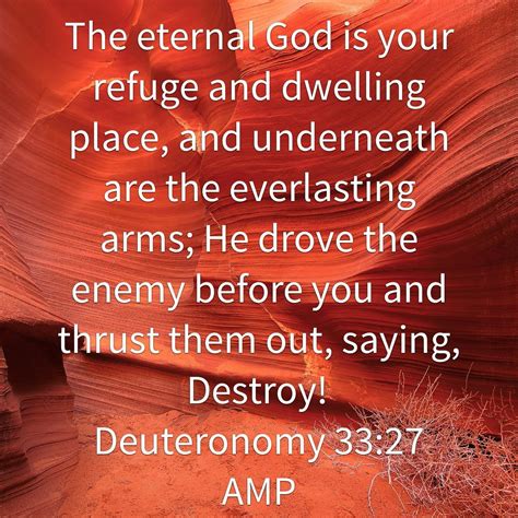 Protection | Deuteronomy 33 27, Sayings, Deuteronomy