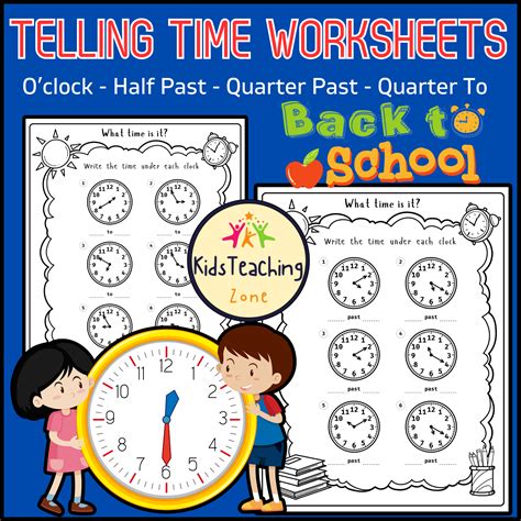 Telling Time Worksheets Quarter And Half Hour Telling Time To The