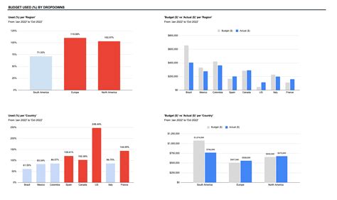 Budget Dashboard Examples 的图像结果