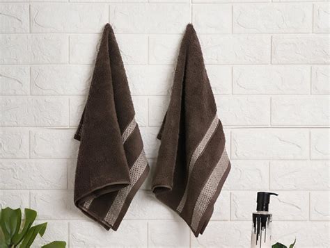 Spaces Hand Towel 2 Pcs Set 100% Cotton, Soft & Ultra Absorbent – enera