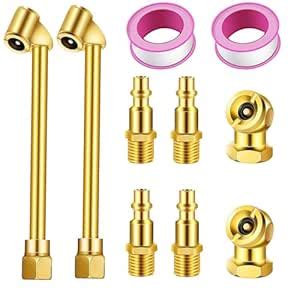 GODESON Air Chuck Set,2pcs Heavy Duty Dual Head Air Chuck,2 pcs Closed ...