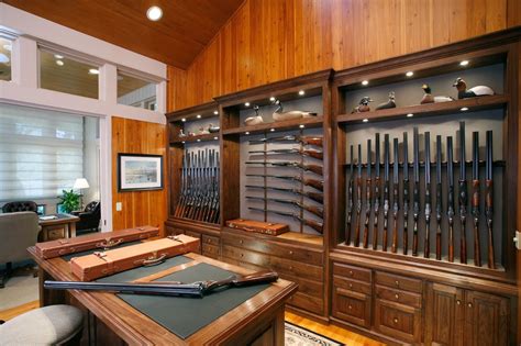 Custom Home Gun Rooms & Cabinetry | Woodworking Gun Cabinet