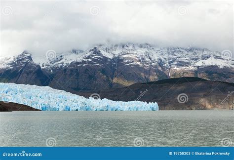 Grey Glacier in Patagonia, Chile Stock Image - Image of snow, grey ...