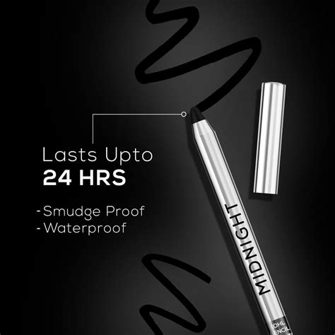 RENEE Midnight Kohl Kajal Pencil | Waterproof, Smudge-proof Kajal With ...