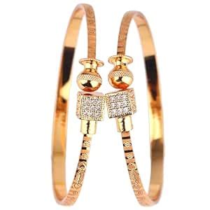 Buy Shining Diva Fashion Set Of 2 Latest Traditional Design 18k Gold ...