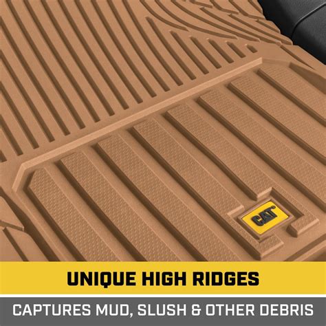 CATERPILLAR® 3pc Heavy Duty Premium Rubber Floor Mats Fit for Car Truck ...