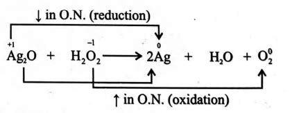 In the reaction, Ag 2 O + H 2 O 2 arrow 2 Ag + H 2 O + O 2 H 2 O 2 act as: