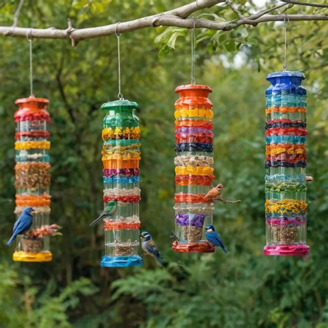 Crafting Unique Bird Feeders from Recycled Bottles