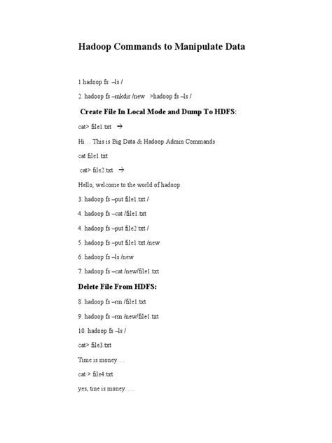 Image result for Basic HDFS Commands