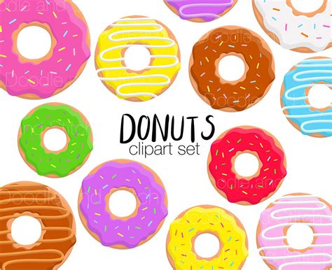 Donut Clipart Pictures, Doughnut Clip Art Designs, Colorful Food ...