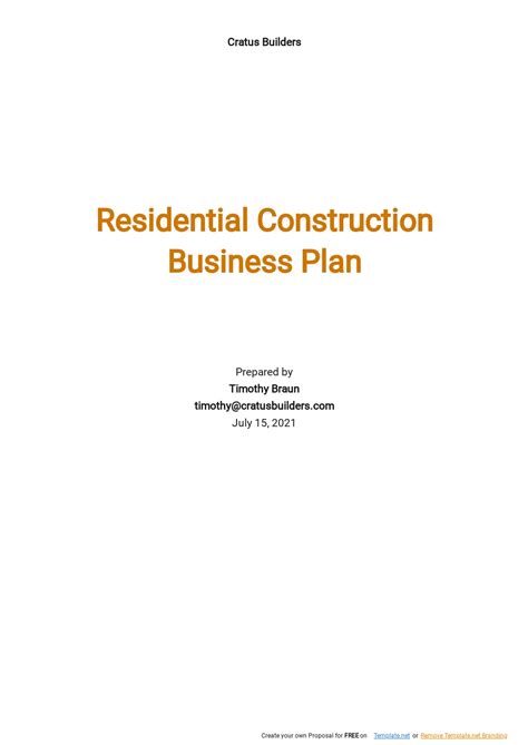 Construction Business Plan Template 的图像结果