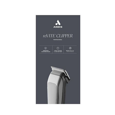 Andis revite adjustable and Detachable blade cordless clipper black ...