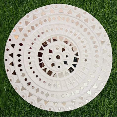 Set of 2 Kutch Lippan Mud & Mirror Work Wall Panels – Terracotta by Sachii