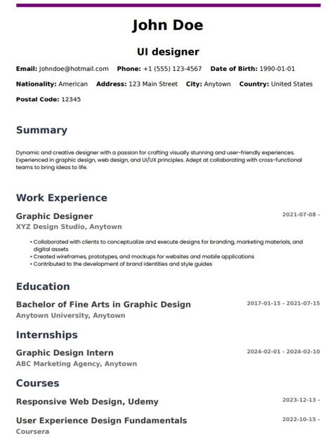 Resume Examples Free 的图像结果