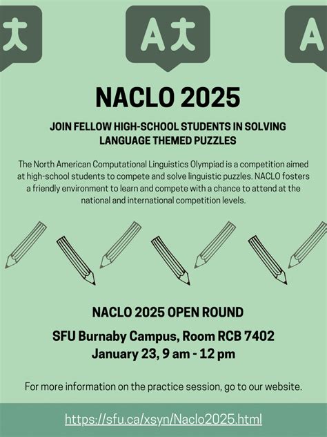 NACLO 2025 at SFU - XSyn Experimental Syntax Lab - Simon Fraser University