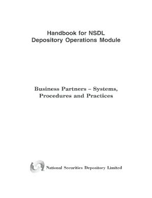 Nsdl Depository Operations Module - Fill Online, Printable, Fillable ...