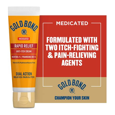 Gold Bond Medicated Rapid Relief Anti-Itch Cream, 1 oz., Relieves Itch ...