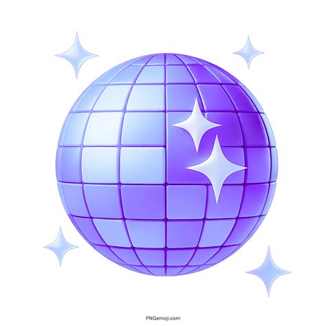 Disco Ball Emoji Multicolor 3D PNG, ClipArt Collection » Download PNG Emoji