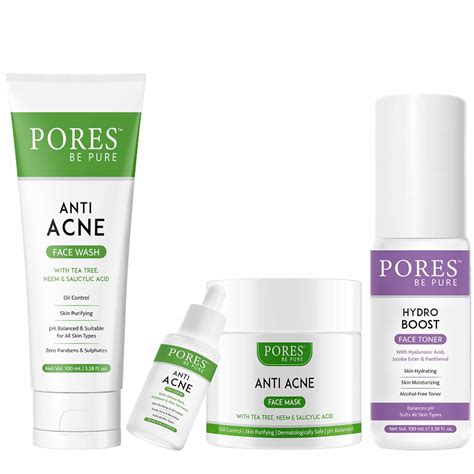 PORES Be Pure Anti Acne Essentials Combo Kit | Skincare Routine Kit ...